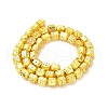 Electroplated Natural Lava Rock Beads Strands G-G984-09-3