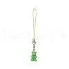 Opaque Resin Bear Mobile Straps HJEW-JM00893-2