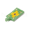 2 Pcs Glass Seed Bead Pendants PALLOY-MZ00246-6