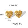 Stylish Stainless Steel Heart Stud Earrings for Women IR7805-3-3