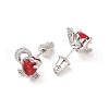 Rack Plating Brass Micro Pave Cubic Zirconia Stud Earrings EJEW-I304-06P-09-2