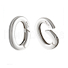   2Pcs Sterling Silver Spring Gate Rings STER-PH0002-27-7