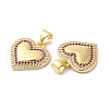 Brass Micro Pave Cubic Zirconia Pendants ZIRC-L103-017G-2