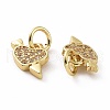 Brass Micro Pave Cubic Zirconia Pendants KK-E068-VF032-3