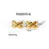 Luxury Stainless Steel Cross X-Shaped Stud Earrings QF0443-1-2