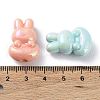 UV Plating Rainbow Iridescent Acrylic Beads OACR-A029-10-3