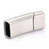 Tarnish Resistant 316 Surgical Stainless Steel Magnetic Clasps with Glue-in Ends STAS-G241-02P-1