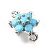 Brass Micro Pave Sky Blue Cubic Zirconia Links KK-D356-02B-P-2