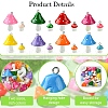 32Pcs 16 Styles Opaque Plastic with Resin Pendants FIND-YW0005-05-3