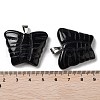 Natural Obsidian Carved Pendants G-B067-01F-3