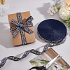 10 Yards Polyester Rhombus Jacquard Ribbons SRIB-WH0011-221-4