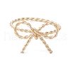 Bowknot Copper Wire Wrapped Finger Rings for Women RJEW-TA00155-1