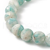 Dyed Natural Selenite Beaded Stretch Bracelet Sets BJEW-JB09200-5
