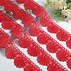 Gorgecraft 4.7~5Yards Cotton Shell Shaped Flower Lace Ribbon OCOR-GF0003-95A-6