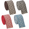 BENECREAT 8 Yards 4 Colors Polyester Ribbon OCOR-BC0006-97-1