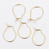 304 Stainless Steel Hoop Earrings Findings Kidney Ear Wires STAS-G179-44G-1