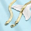 Brass Flat Snake Chain Necklaces for Women NJEW-U035-03G-2
