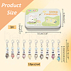 10Pcs 10 Styles Number 1~10 Acrylic Pendant Stitch Markers HJEW-AB00746-01-2