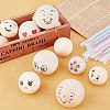 Natural Wooden Round Ball WOOD-PH0001-17-WH-5