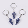 Natural Blue Spot Jasper Keychain KEYC-P041-A012-1
