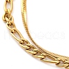 304 Stainless Steel Multi-Strand Chain Bracelets BJEW-G711-03B-G-2