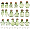 BENECREAT 2 Sets 9 Styles Mini Glass Bottle GLAA-BC0001-34-1