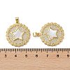 Brass Micro Pave Cubic Zirconia Pendants KK-D057-05G-3