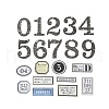20Pcs Retro Number Paper Waterproof Stickers STIC-P015-B06-1