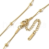 304 Stainless Steel Satellite Chain Necklaces NJEW-B082-01G-01-2