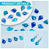 AHADERMAKER 50Pcs 5 Colors Faceted Glass Pendants GLAA-GA0002-03-4