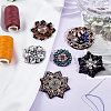 Gorgecraft 6Pcs 6 Style Glass Rhinestone Beading Applqiues PATC-GF0001-22-4