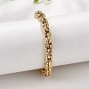 304 Stainless Steel Chain Bracelets BJEW-P351-01B-G-3