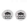 Non-Tarnish 201 Stainless Steel Pendants STAS-T064-38P-25-2