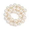 Faceted Round Shell Pearl Beads Strands BSHE-XCP0001-48B-3