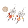 5Pairs 5 Colors Alloy & Synthetic Turquoise Chandelier Earrings EJEW-JE06339-01-3