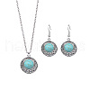 Bohemia Alloy & Acrylic Pendant Necklaces & Dangle Earrings Sets WGE09E2-02-2
