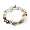 Chips Natural Blue Opal Beaded Stretch Bracelets BJEW-JB05990-1