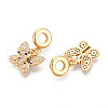 Brass Micro Pave Cubic Zirconia Pendants KK-N271-21G-2