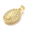 Rack Plating Brass with Cubic Zirconia Pendants KK-Z086-33G-03-2