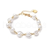 3Pcs 3 Styles Round Shell Pearl & Natural Black Onyx & Carnelian Beaded Bracelets for Women BJEW-MZ00151-3