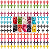 ARRICRAFT 100Pcs 10 Colors Synthetic Turquoise Beads Strands TURQ-AR0001-51-1