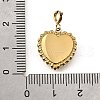 Heart with Star 304 Stainless Steel Rhinestone Pendant Decorations STAS-H202-04G-02-3