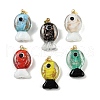 Handmade Lampwork Pendants LAMP-A007-01G-04-1