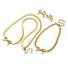 Bowknot 304 Stainless Steel Pendant Necklaces & Charms Bracelets & Stud Earrings Sets SJEW-Z003-03G-4