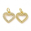 Brass Micro Pave Cubic Zirconia Charms KK-E068-VF036-1