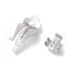 Non-Tarnish 316 Surgical Stainless Steel Clip-on Earring Findings STAS-L203-45P-2