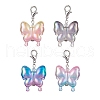 4Pcs Acrylic Butterfly Pendant Decorations HJEW-JM01594-1