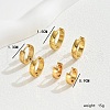 3 Pairs Vintage Smooth Brass Hoop Earring Sets MK3125-2-5