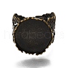 Cuff Brass Filigree Ring Components KK-E477-AB-NF-3