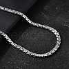 4MM 304 Stainless Steel Box Chain Necklaces for Men STAS-V011-01A-P-1